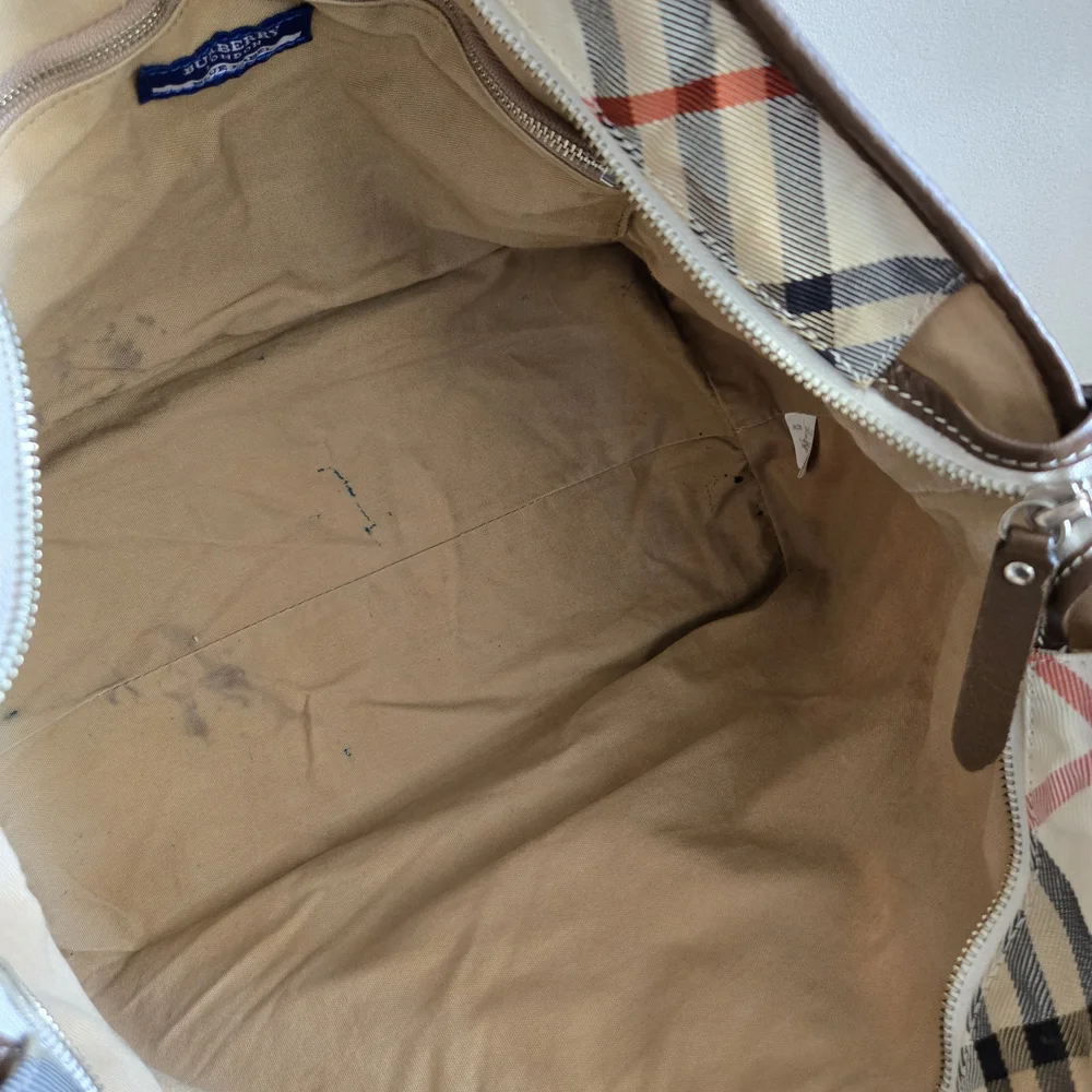 Burberry Checkered Tote in Black and Cream - Picture 13 of 13